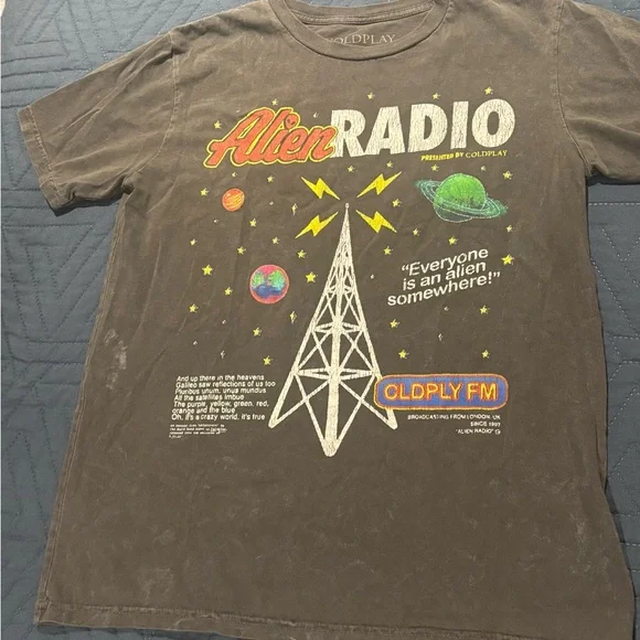 Coldplay Alien Radio Graphic Tee - Picture 1 of 3